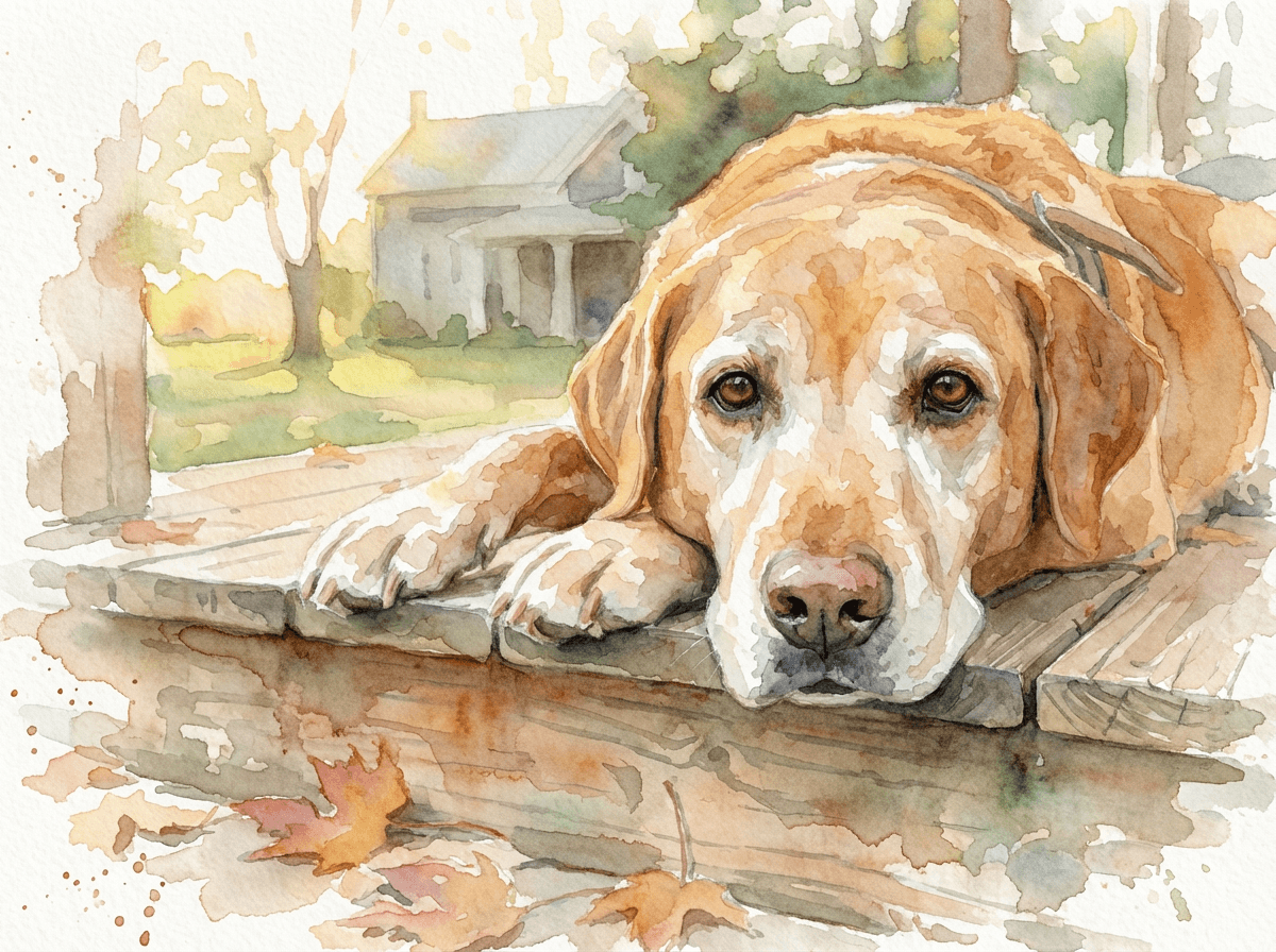 Old Dog on the Porch