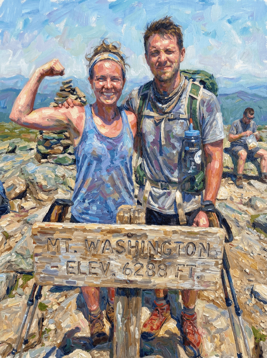 Couple Hiking Summit